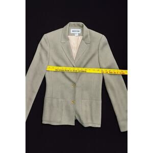 Jones Wear Size 4 Lined Cream & Beige Blazer Business Executive Smart